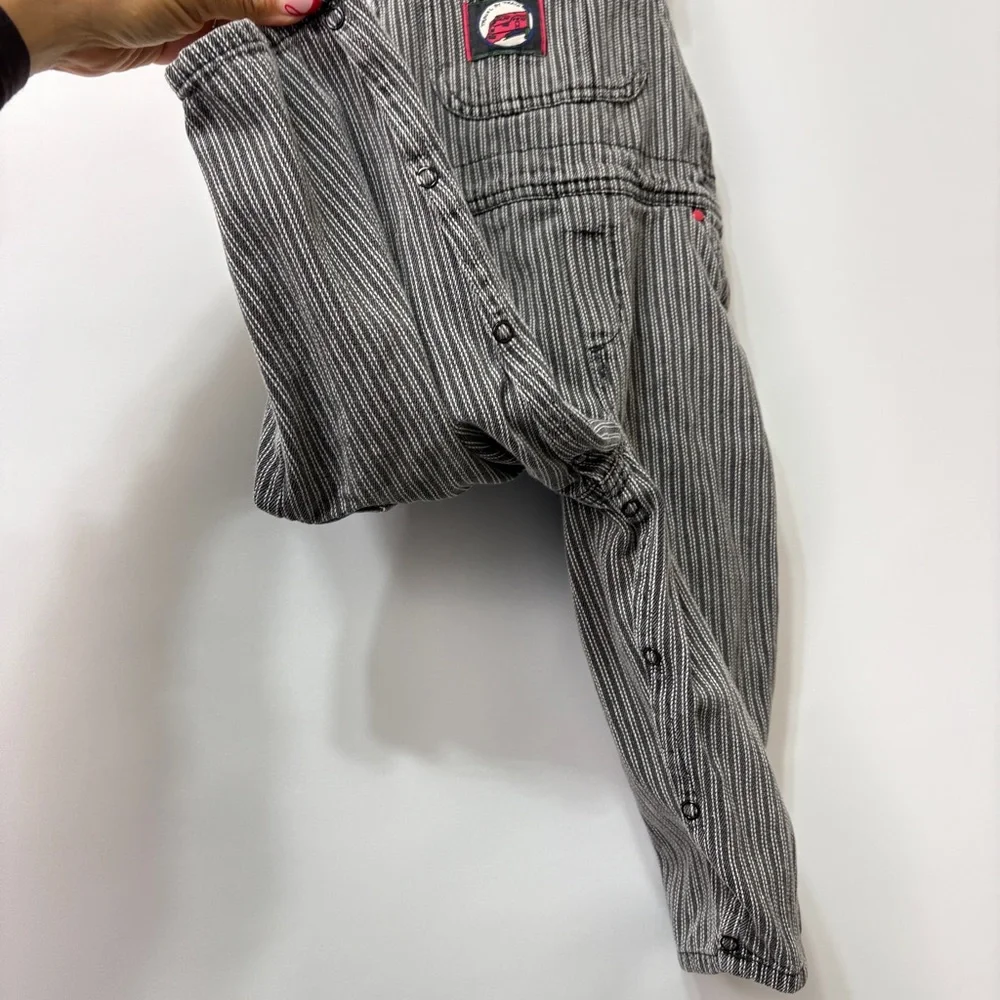 Vintage Gymboree Striped Nlack and White Travel by Train Theme Size 18-24 Months